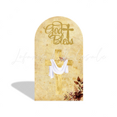 Baptism God Bless Baby Shower Baptism Party Arch Backdrop Wall Cloth Cover